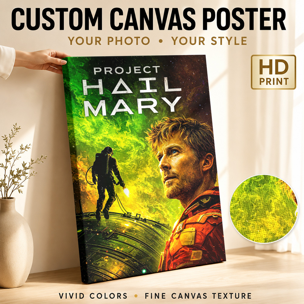 Collectible Vintage Photos - Project Hail Mary Movie Canvas Poster
