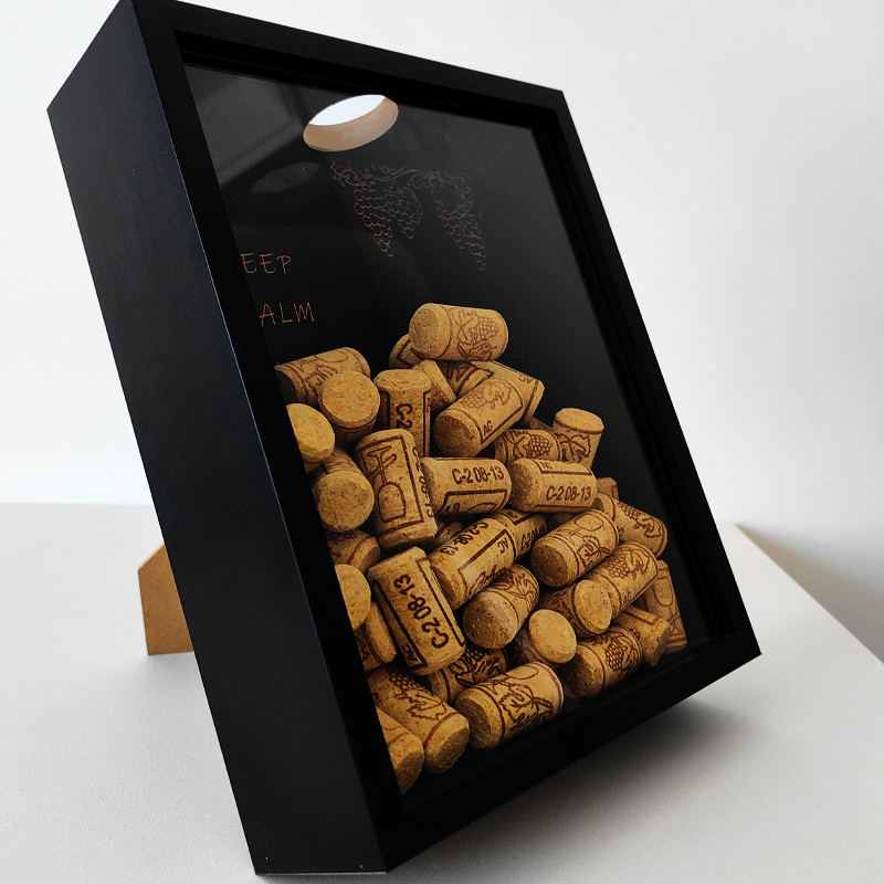 Red Wine Cork Display Frame Wo - Collectible Vintage Photos ulasan dan harga