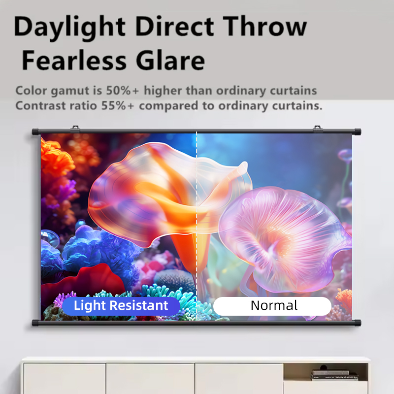 Projector Screen Wall Mounted  - Slide Film 120 ulasan dan harga