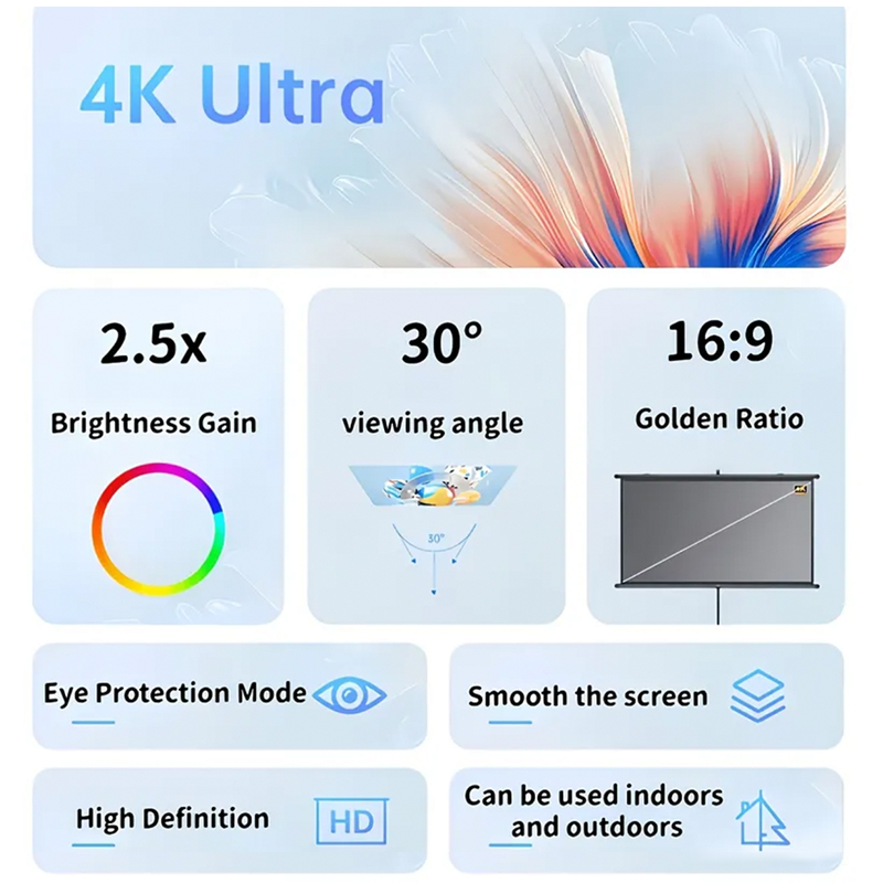 Projector Screen Wall Mounted  - Slide Film 120 ulasan dan harga