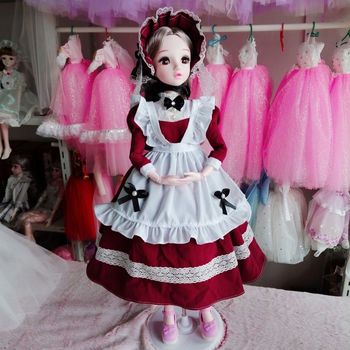 Vintage Burgundy Maid Costume  - Collectible Vintage Matches ulasan dan harga