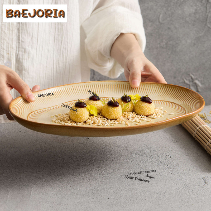 BAEJORIA Kiln Fambe Fish Plate - Vintage Collectible Dishes ulasan dan harga