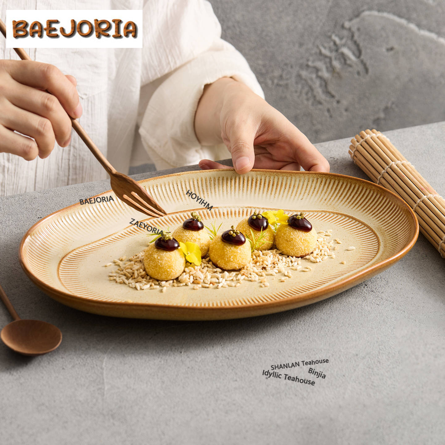 BAEJORIA Kiln Fambe Fish Plate - Vintage Collectible Dishes ulasan dan harga