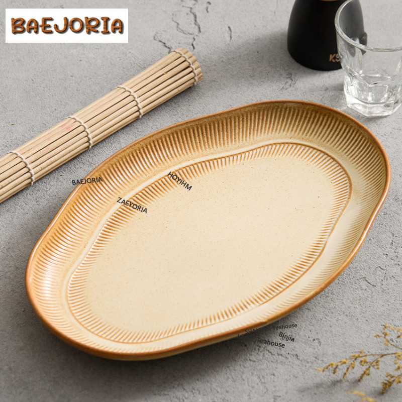 BAEJORIA Kiln Fambe Fish Plate - Vintage Collectible Dishes ulasan dan harga