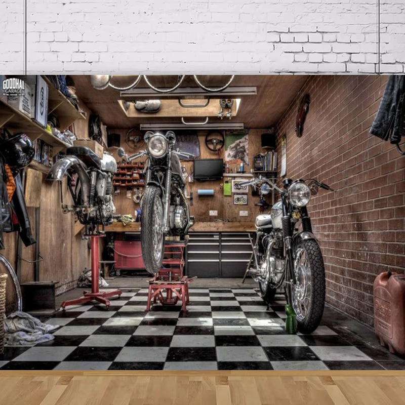 Motorcycle Photography Backdro - Collectible Vintage Photos ulasan dan harga