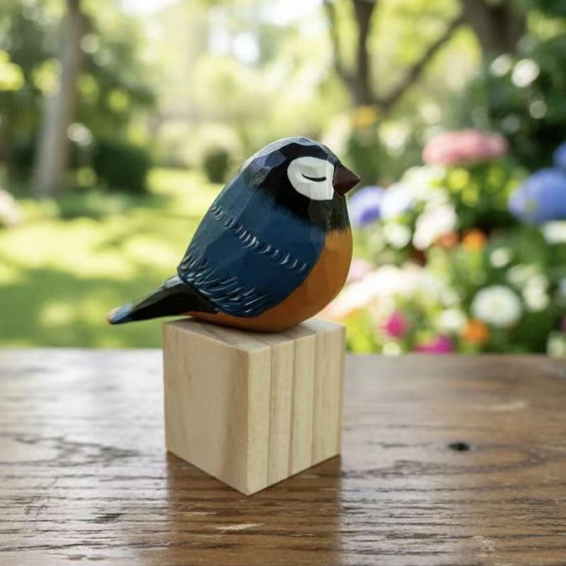 Kawaii Hand Carved Wooden Bird - Vintage Collectibles Store ulasan dan harga
