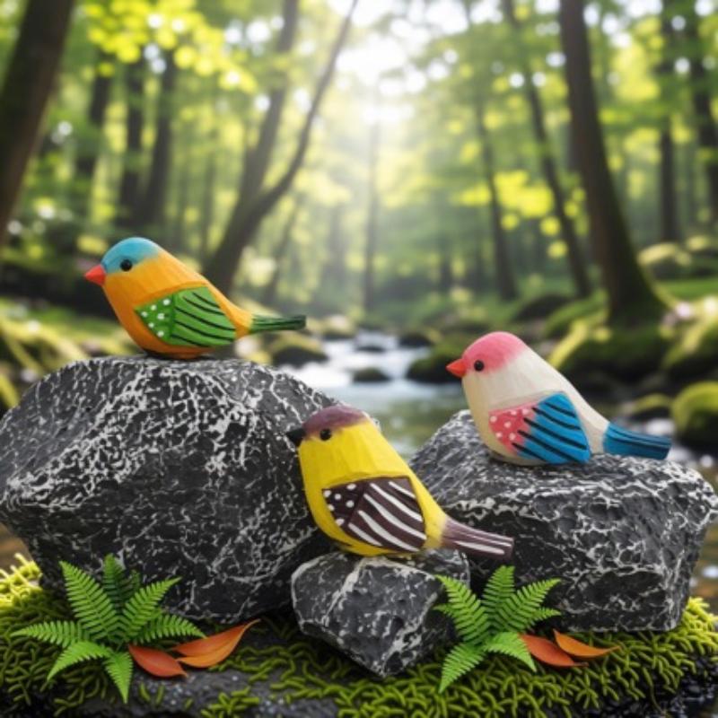 Kawaii Hand Carved Wooden Bird - Vintage Collectibles Store ulasan dan harga