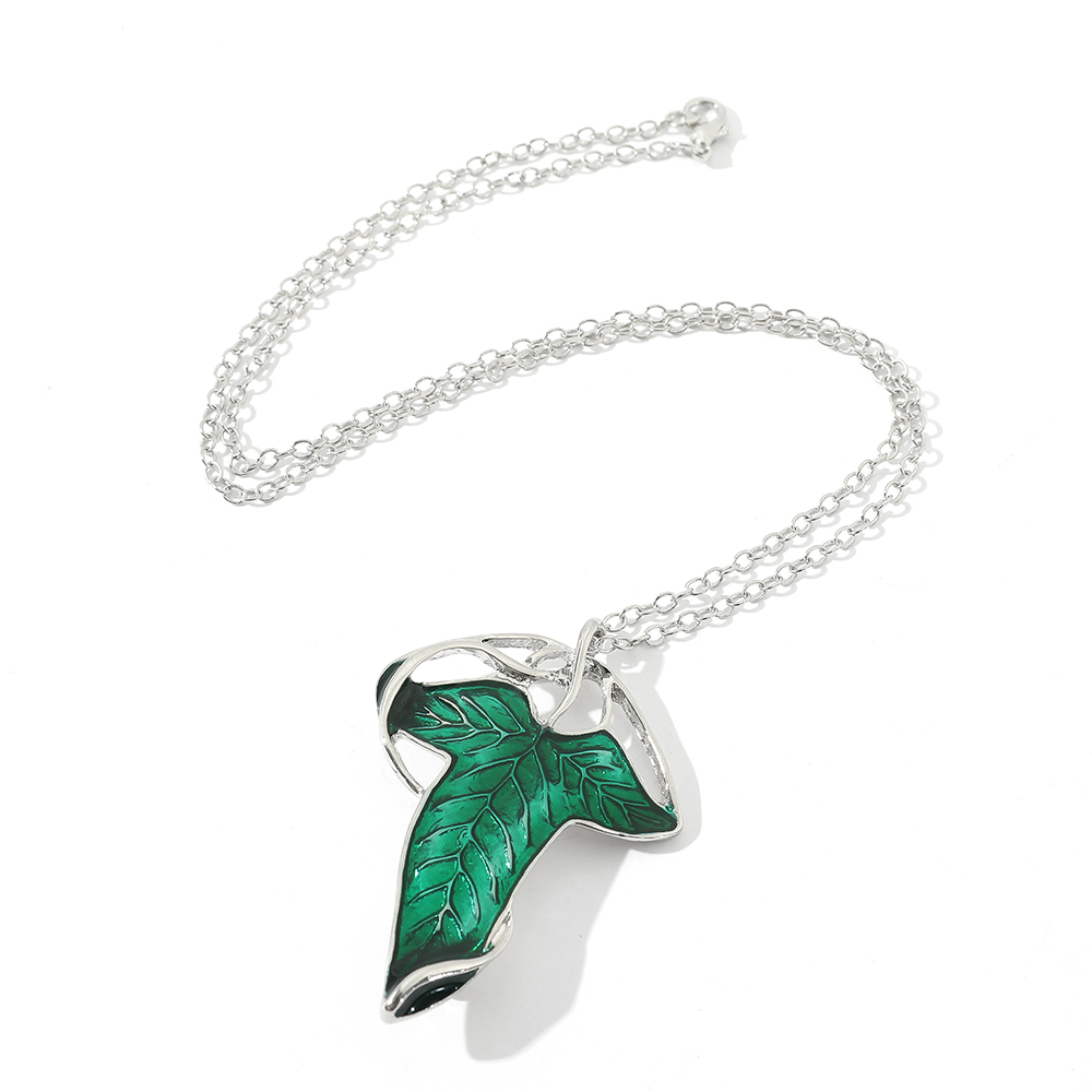 Vintage Green Leaf Pendant Nec - Vintage Collector ulasan dan harga