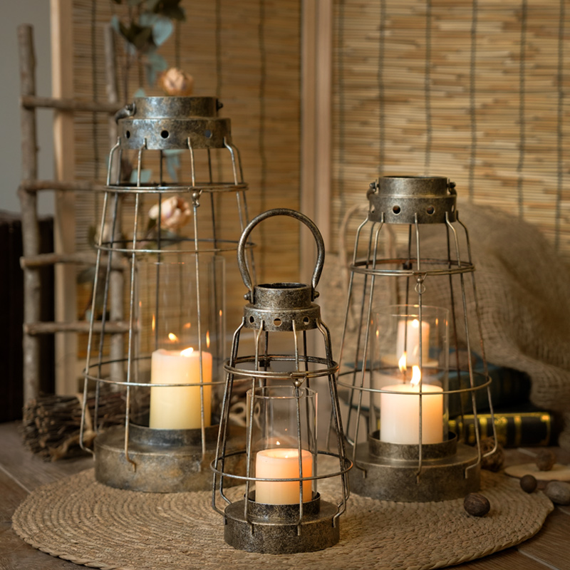 European Iron & Glass Candle H - Collectible Vintage Matches ulasan dan harga