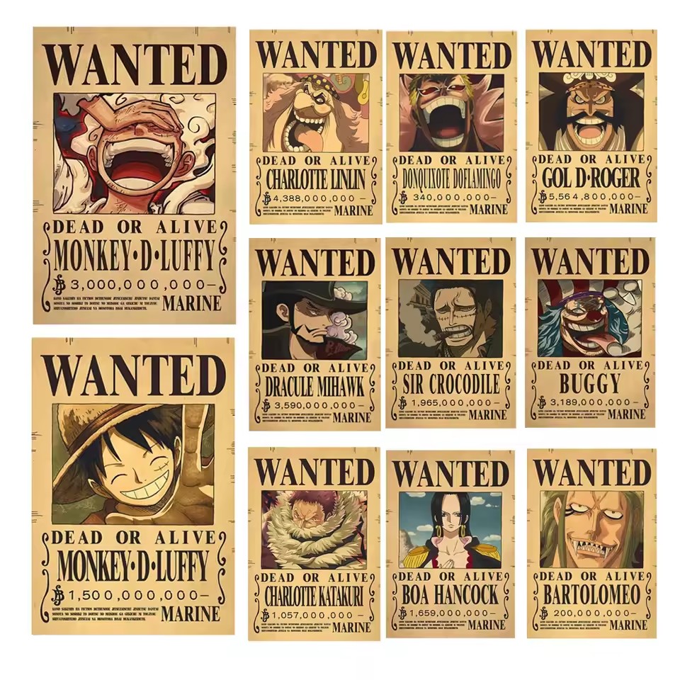 Anime One Piece Bounty Wanted  - Vintage Collectible Cards ulasan dan harga