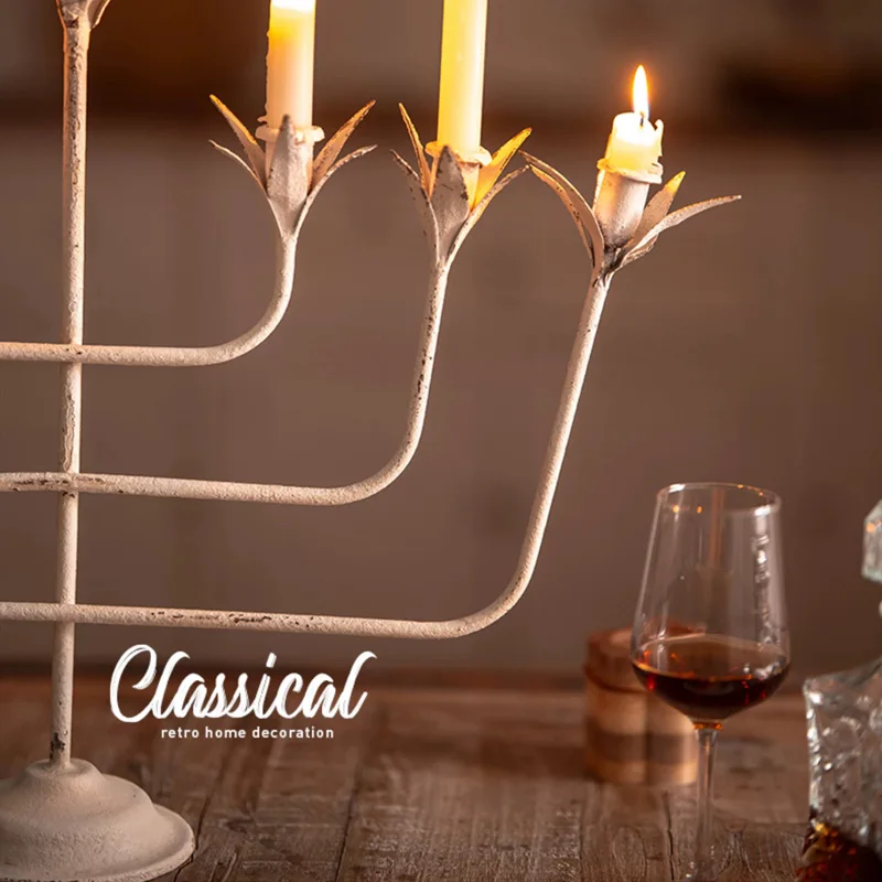 Vintage Metal Floral Candelabr - Collectible Vintage Matches ulasan dan harga