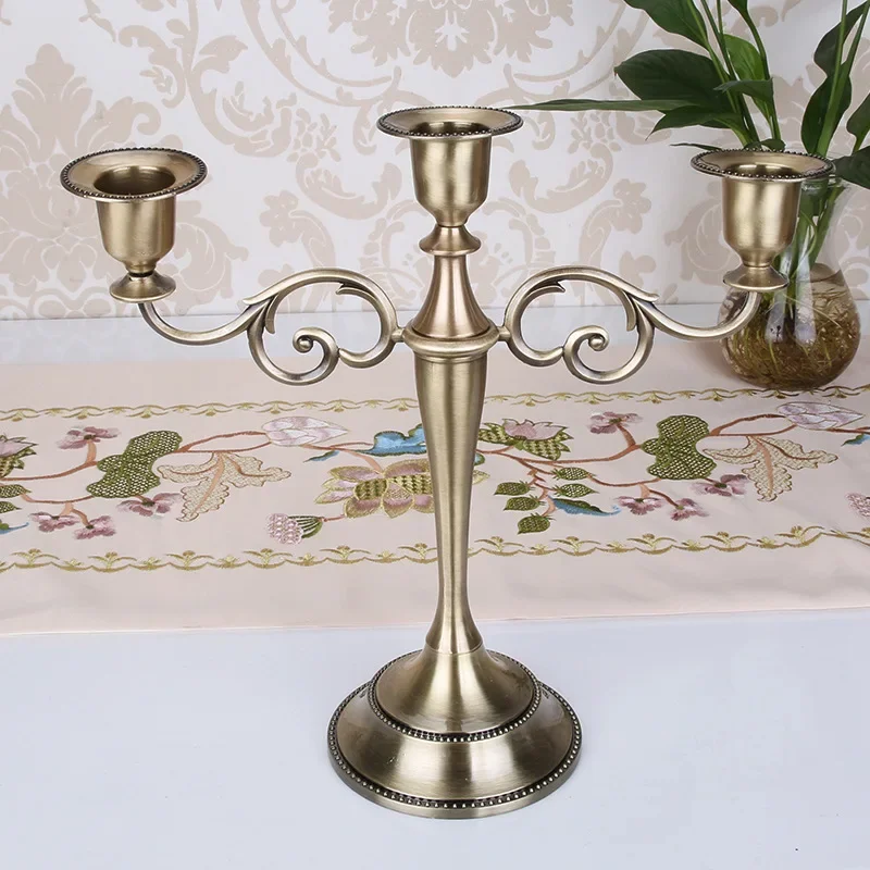 Antique Brass 3-Arm Candelabra - Collectible Vintage Matches ulasan dan harga